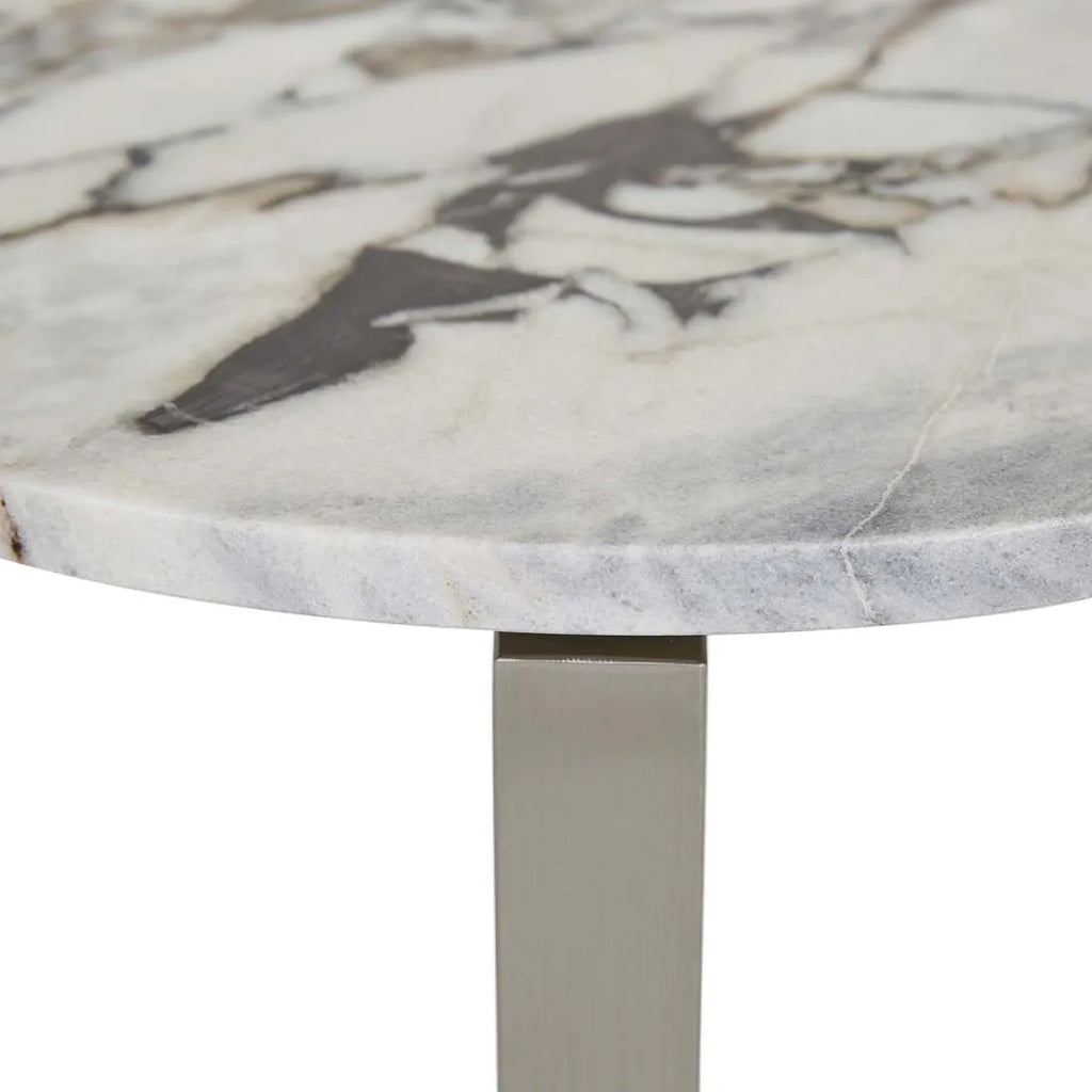 Amara Linear Side Table Ocean Marble