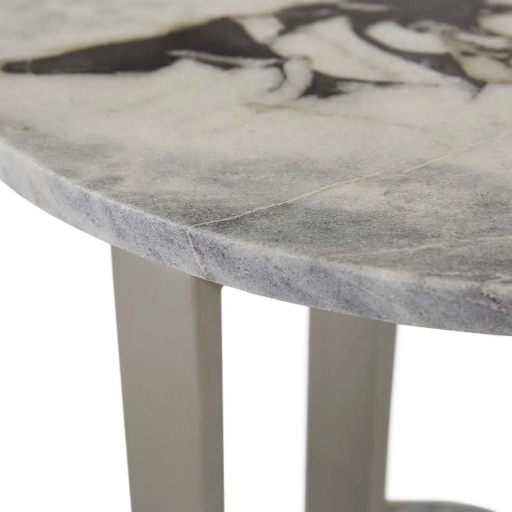 Amara Linear Side Table Ocean Marble