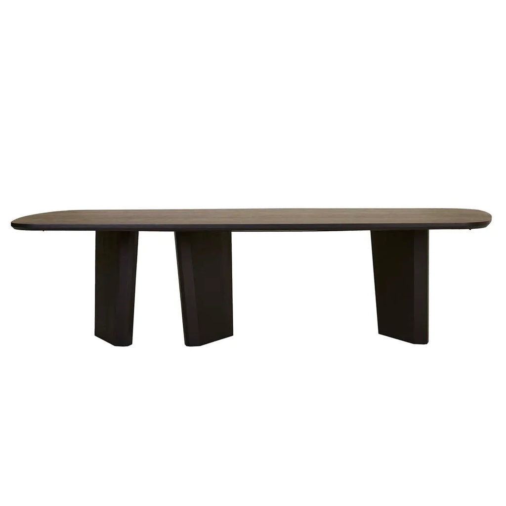Jasper Asymmetric Dining Table Matt Black