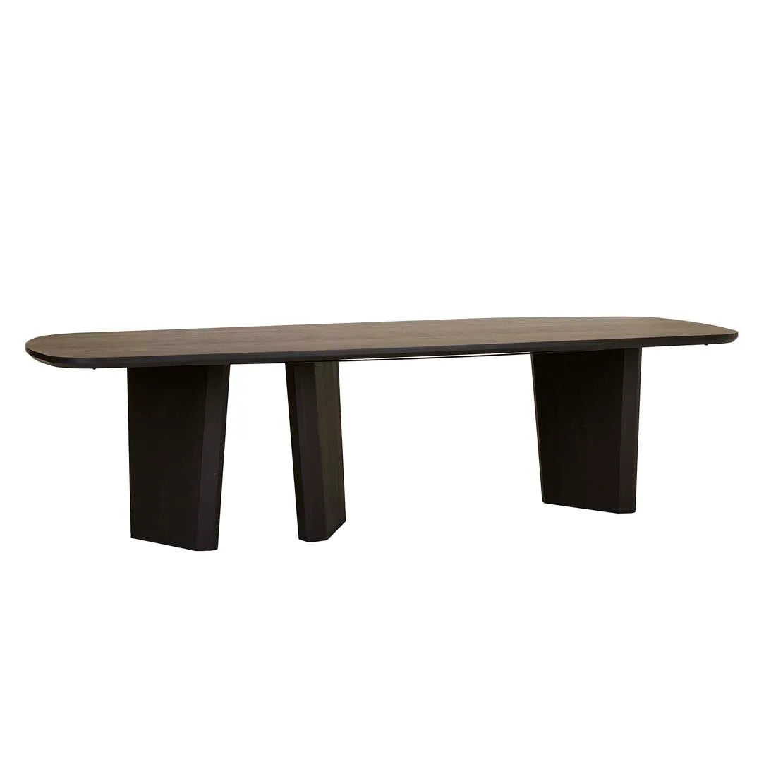 Jasper Asymmetric Dining Table Matt Black
