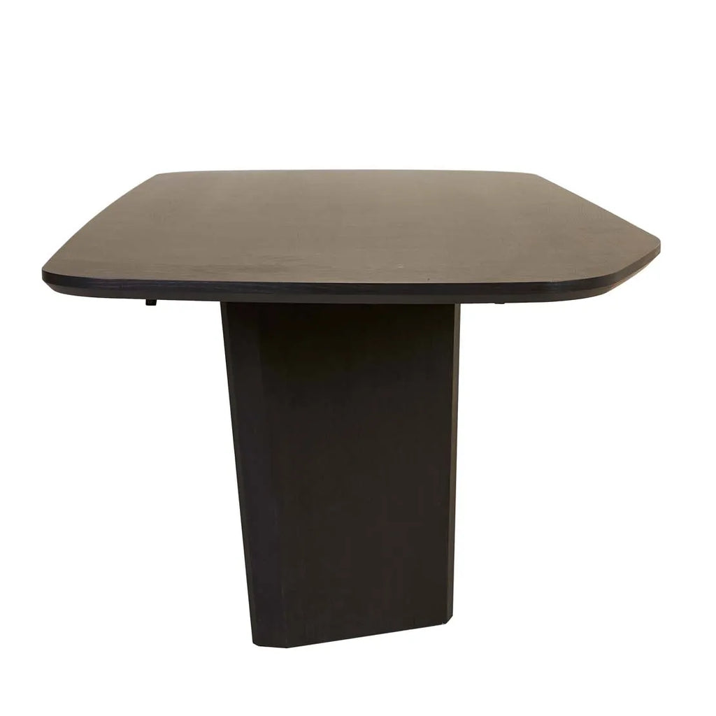 Jasper Asymmetric Dining Table Matt Black
