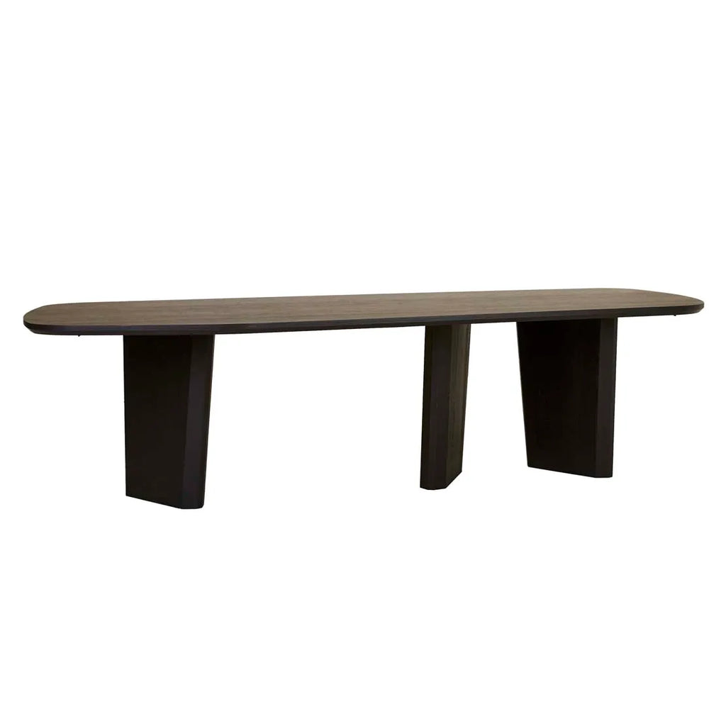 Jasper Asymmetric Dining Table Matt Black