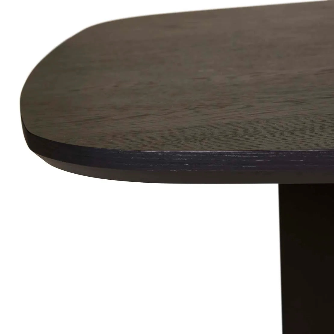 Jasper Asymmetric Dining Table Matt Black