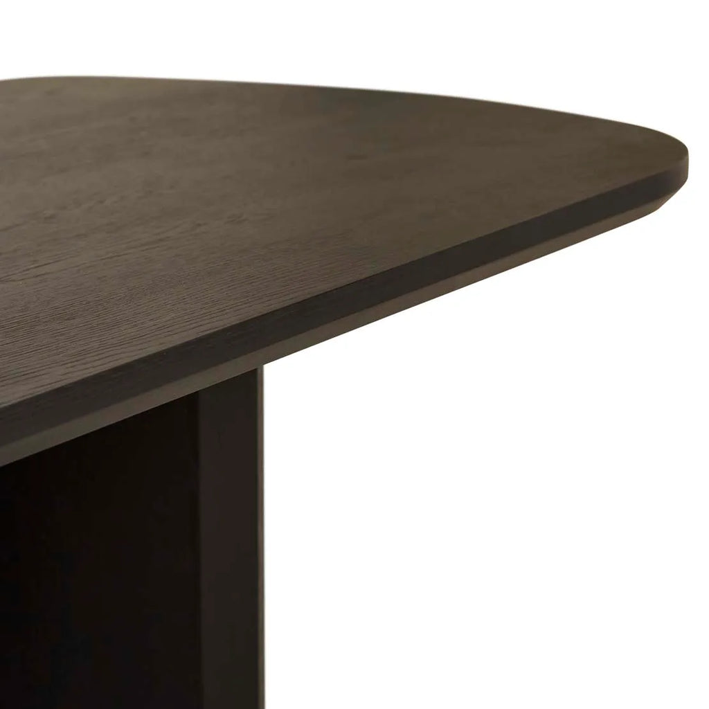 Jasper Asymmetric Dining Table Matt Black