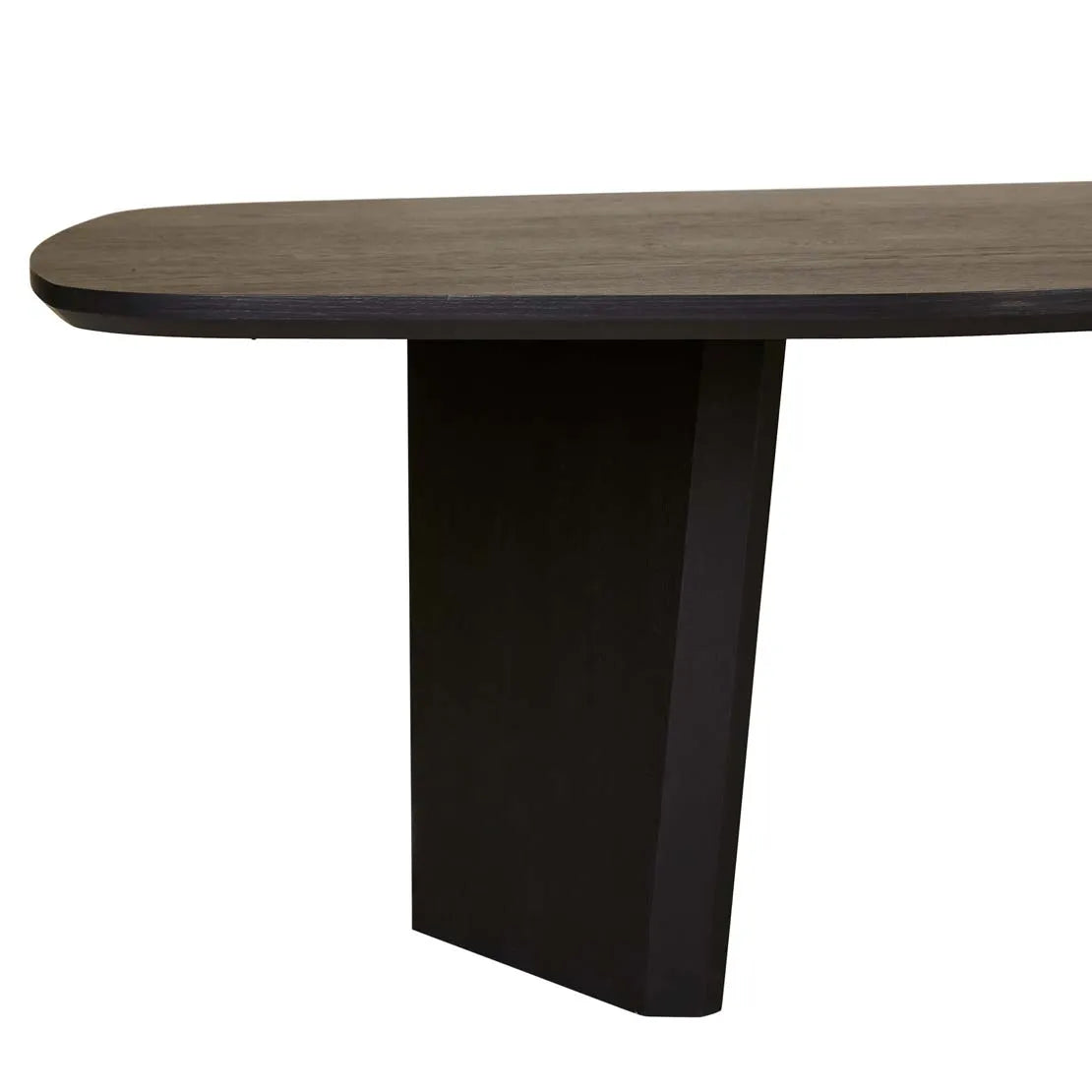 Jasper Asymmetric Dining Table Matt Black