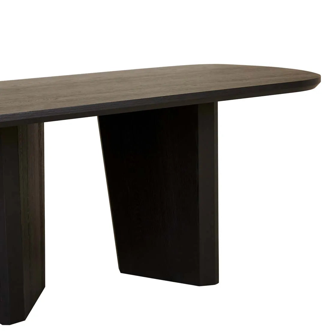 Jasper Asymmetric Dining Table Matt Black
