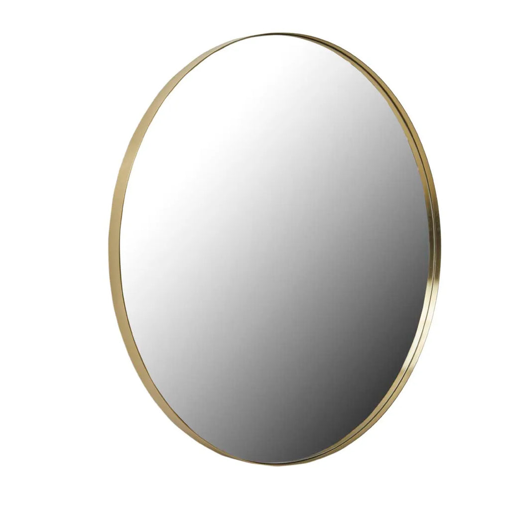 Elle Round Mirror Brushed Gold