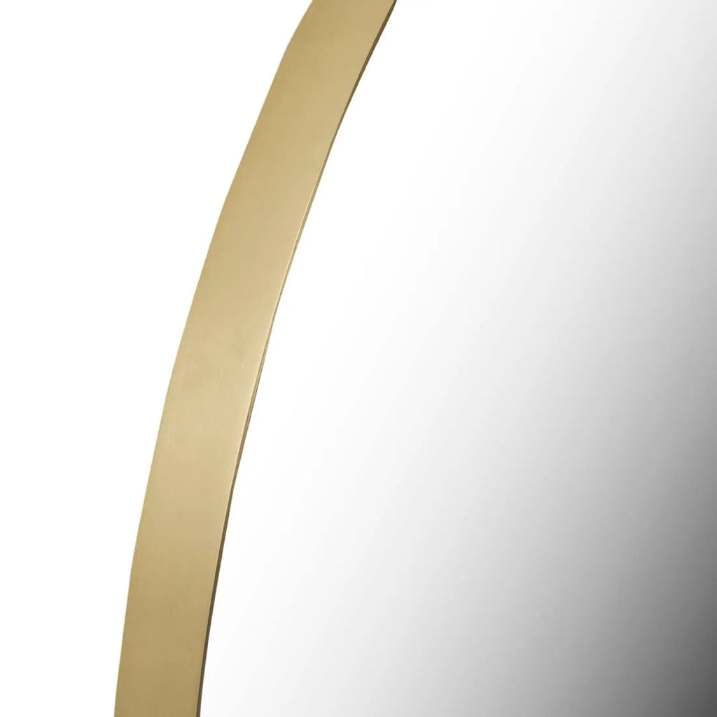 Elle Round Mirror Brushed Gold