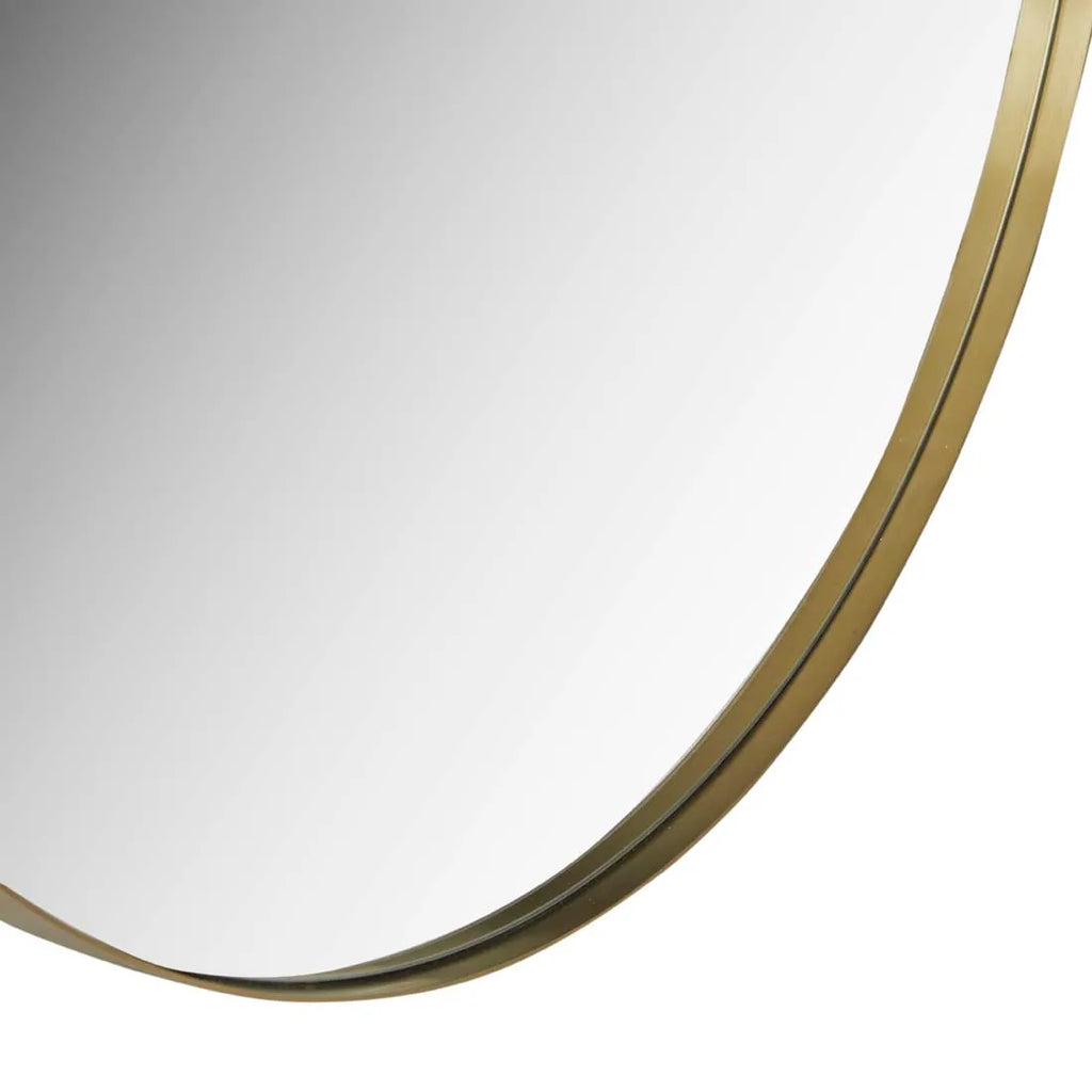 Elle Round Mirror Brushed Gold