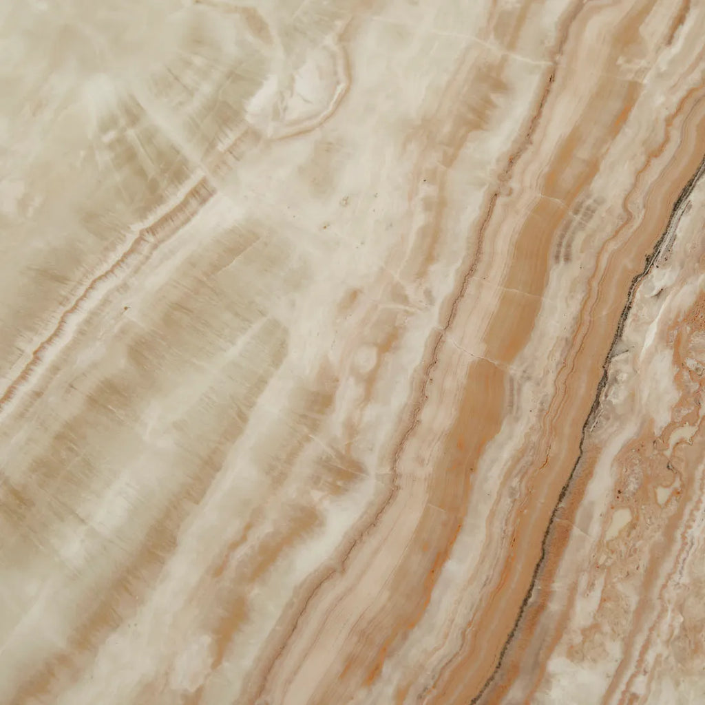 Elle Block Low Plinth Onyx Travertine