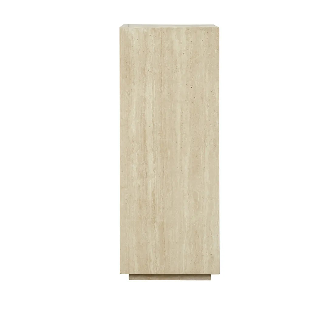 Elle Block Tall Plinth Natural Travertine