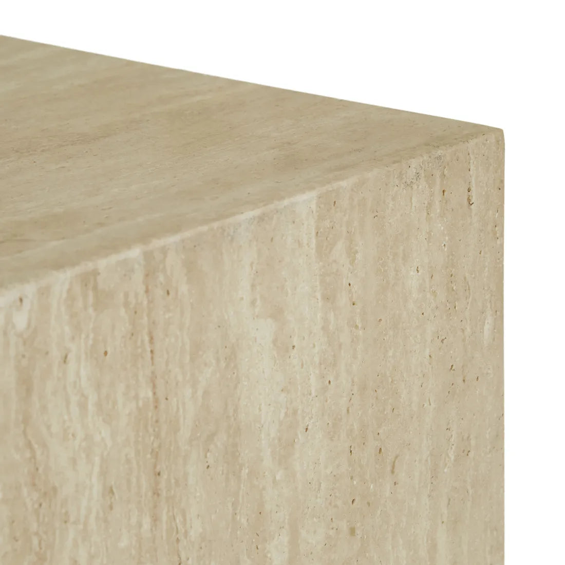 Elle Block Tall Plinth Natural Travertine