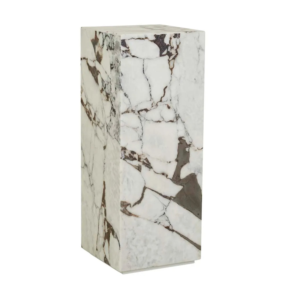 Elle Block Tall Plinth Matt Ocean Marble
