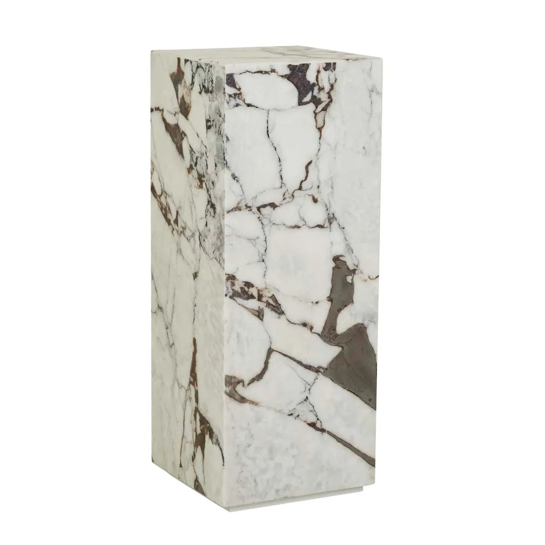 Elle Block Tall Plinth Matt Ocean Marble