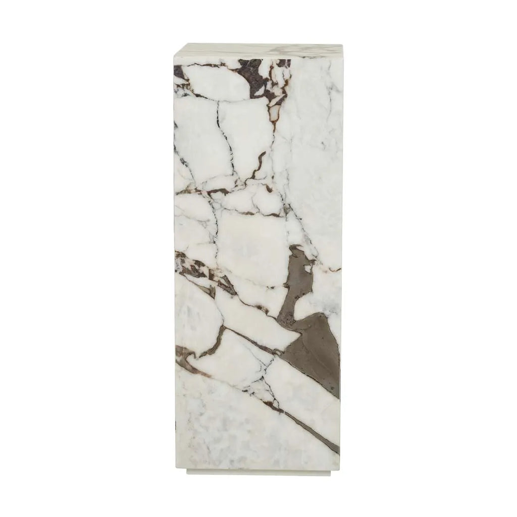 Elle Block Tall Plinth Matt Ocean Marble