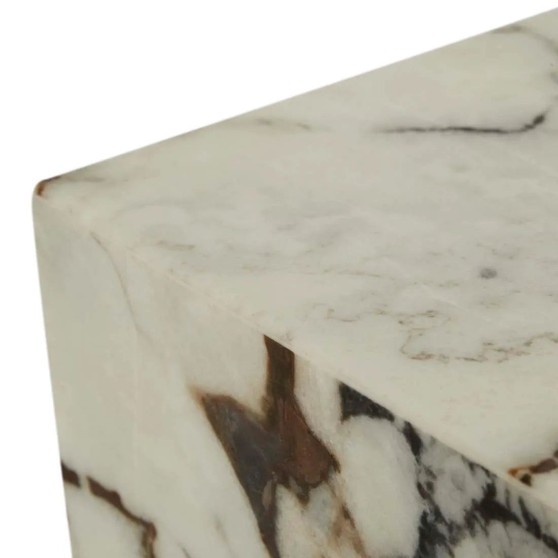 Elle Block Tall Plinth Matt Ocean Marble