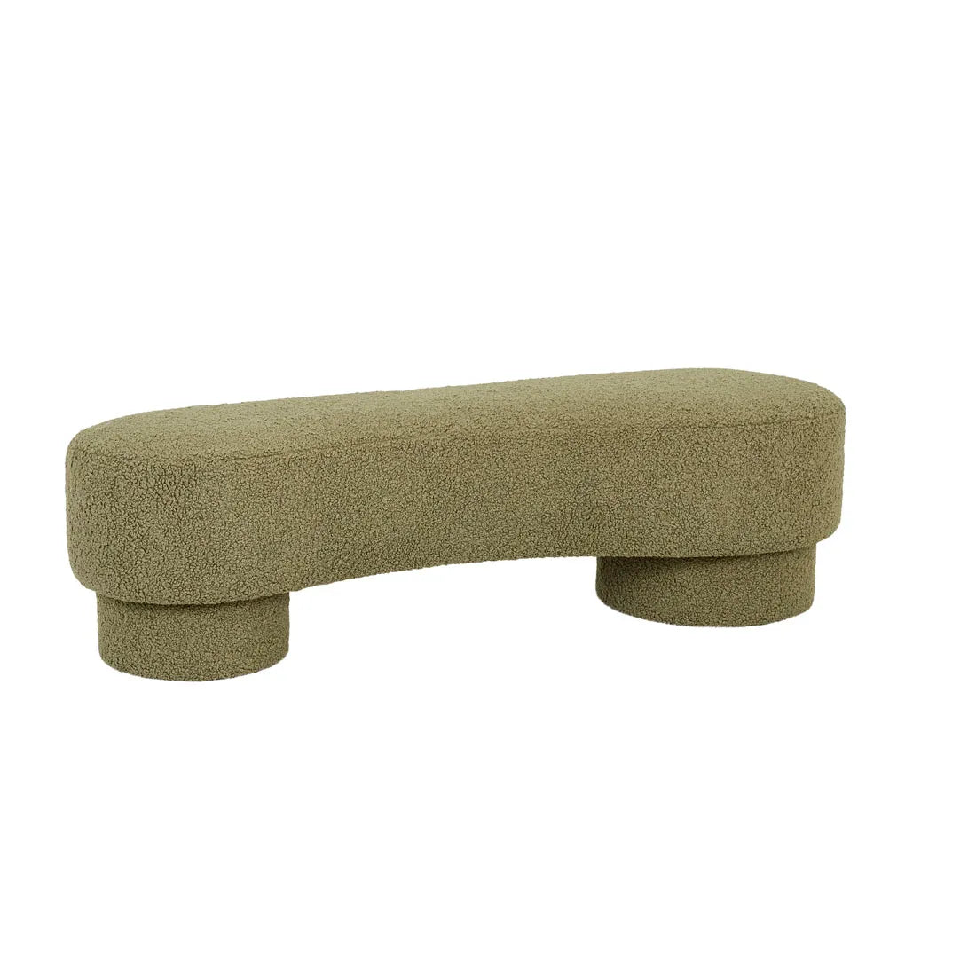 Zola Bench Seat Moss Sherpa