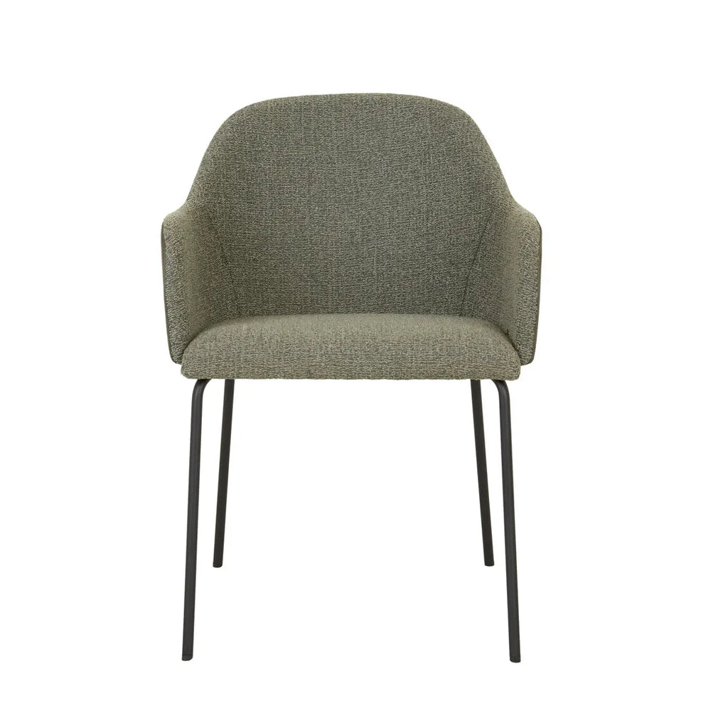 Riley Dining Armchair Moss Tweed