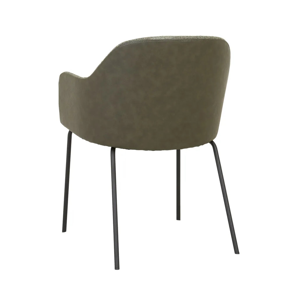 Riley Dining Armchair Moss Tweed