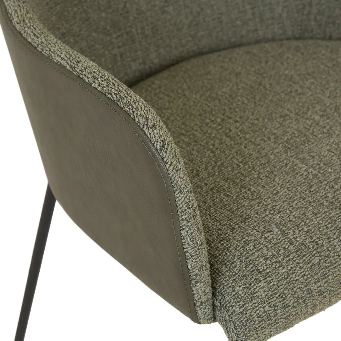 Riley Dining Armchair Moss Tweed