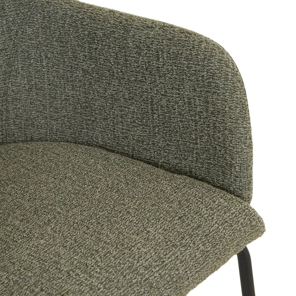 Riley Dining Armchair Moss Tweed
