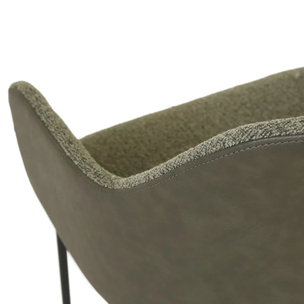 Riley Dining Armchair Moss Tweed