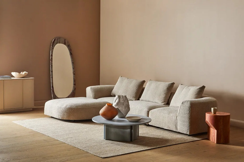 Atlas Pinnacle Side Table Satin Grey Travertine