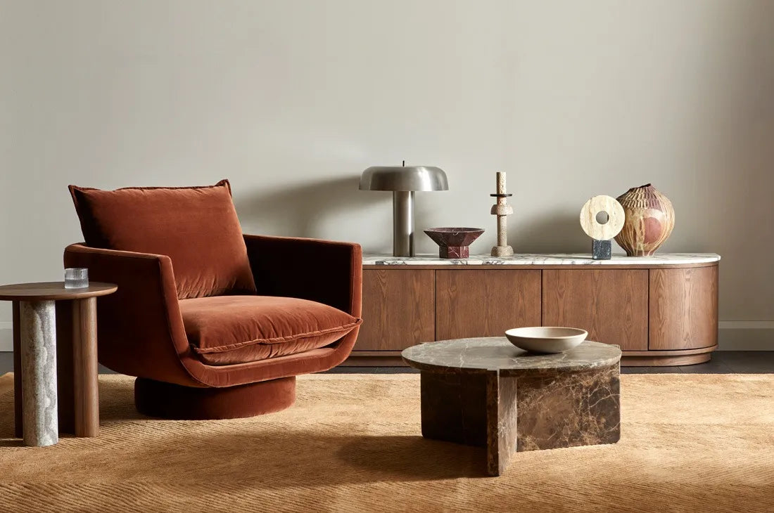 Venus Revolve Coffee Table Emperador 725mm