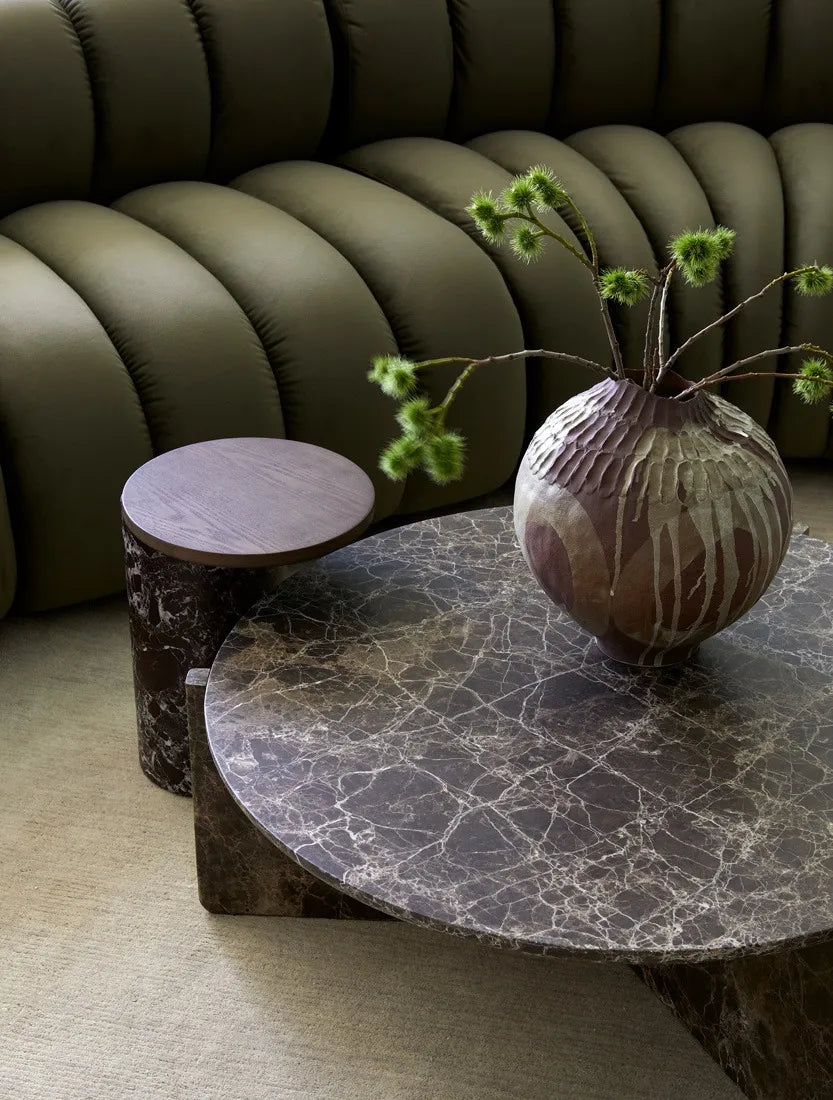 Pablo Side Table Shell/Ocean Marble