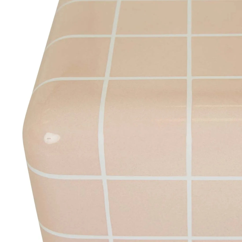 Seville Tile Side Table Pink and White