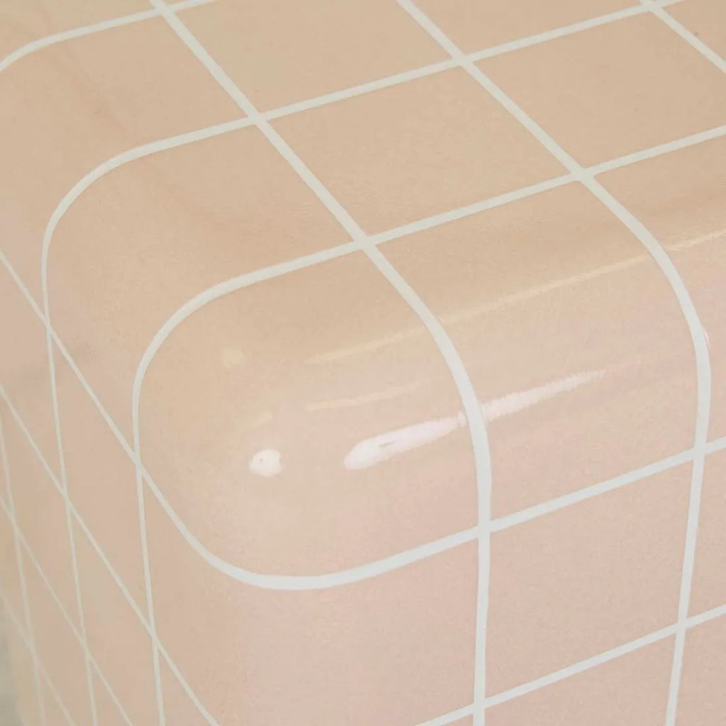 Seville Tile Side Table Pink and White