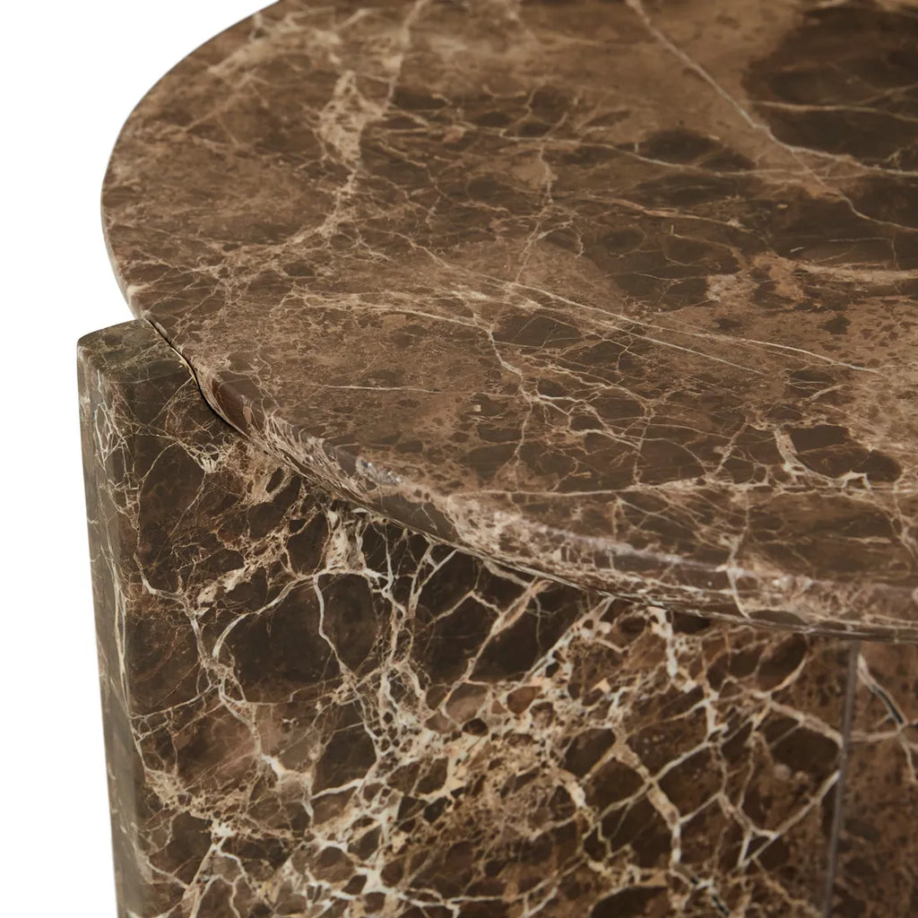 Venus Revolve Side Table Emperador 525mm