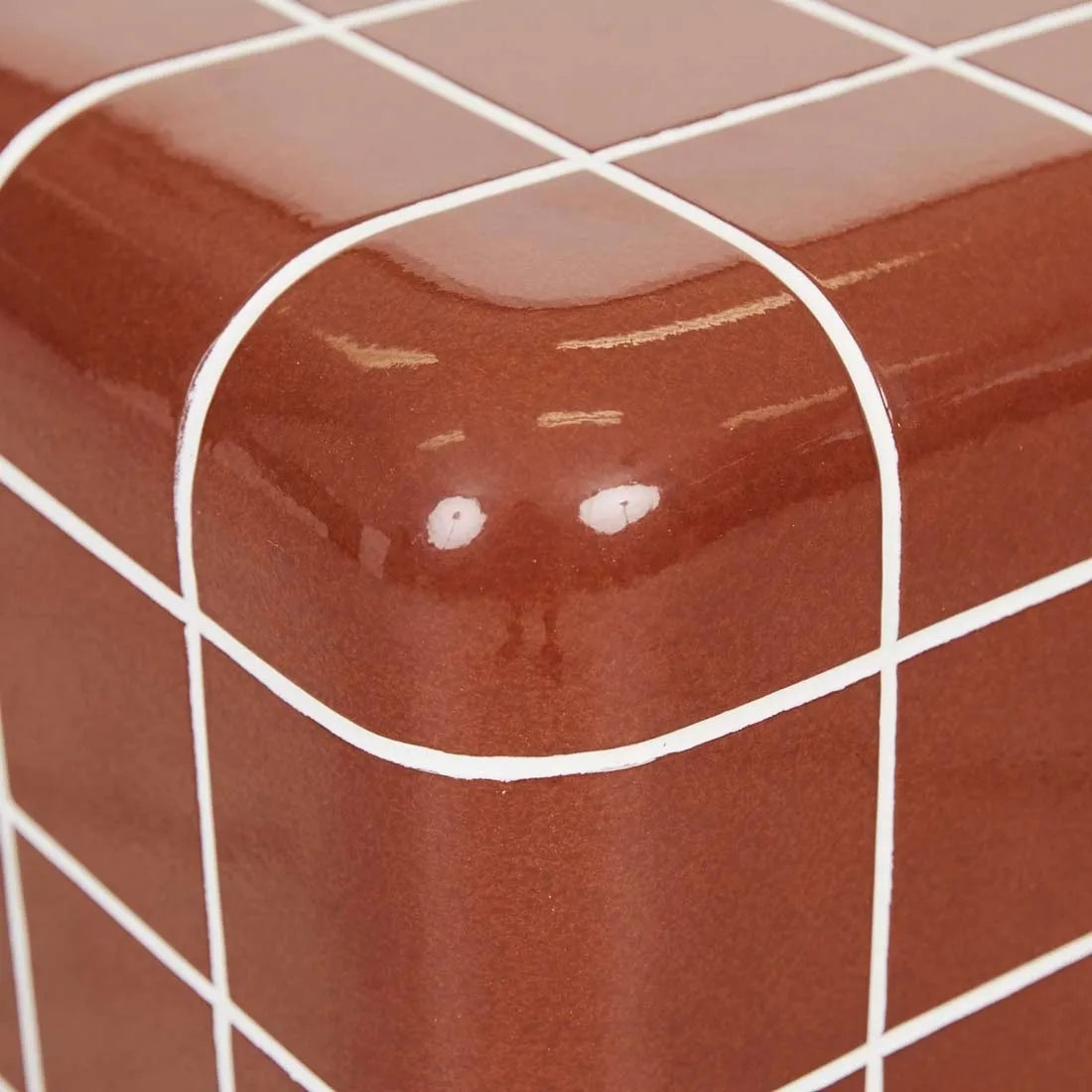 Seville Tile Side Table Red Glaze