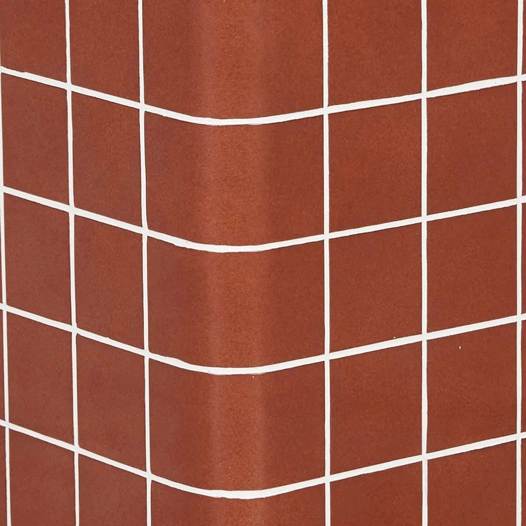 Seville Tile Side Table Red Glaze