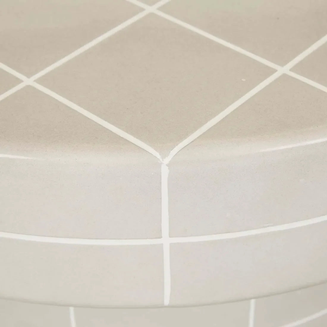 Seville Tile Coffee Table Round Pearl White