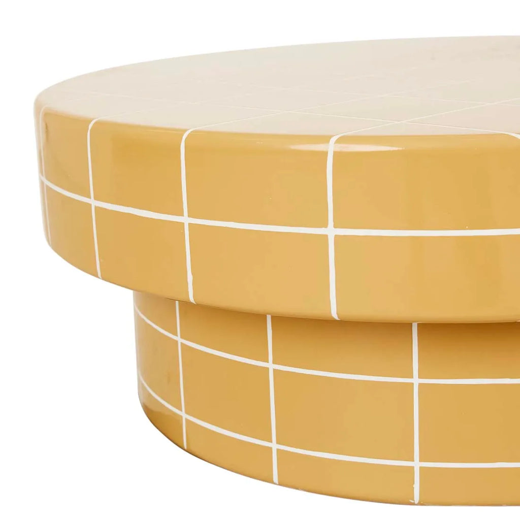 Seville Tile Coffee Table Round Honey