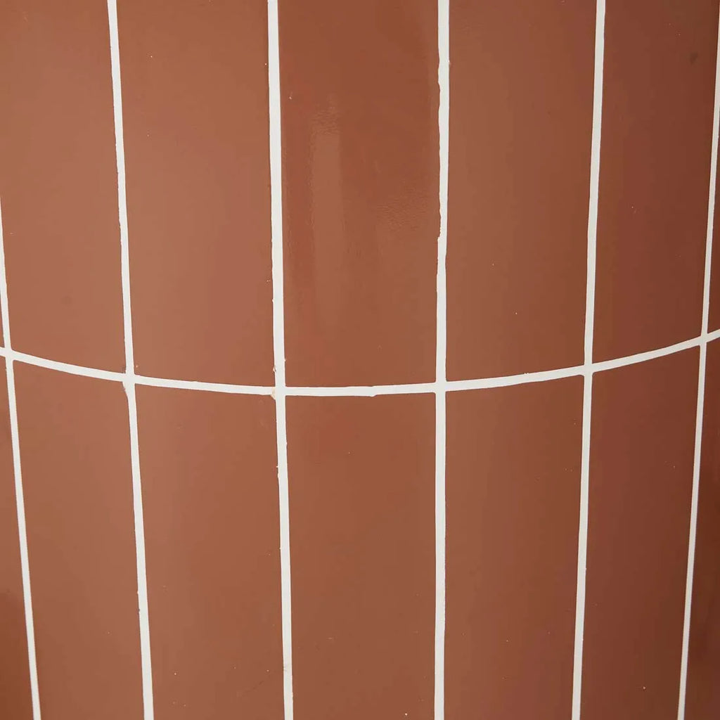 Seville Tile Dining Table Oval Red Glaze