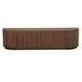 Oberon Crescent Entertainment Unit Smoked Ash 1800mm