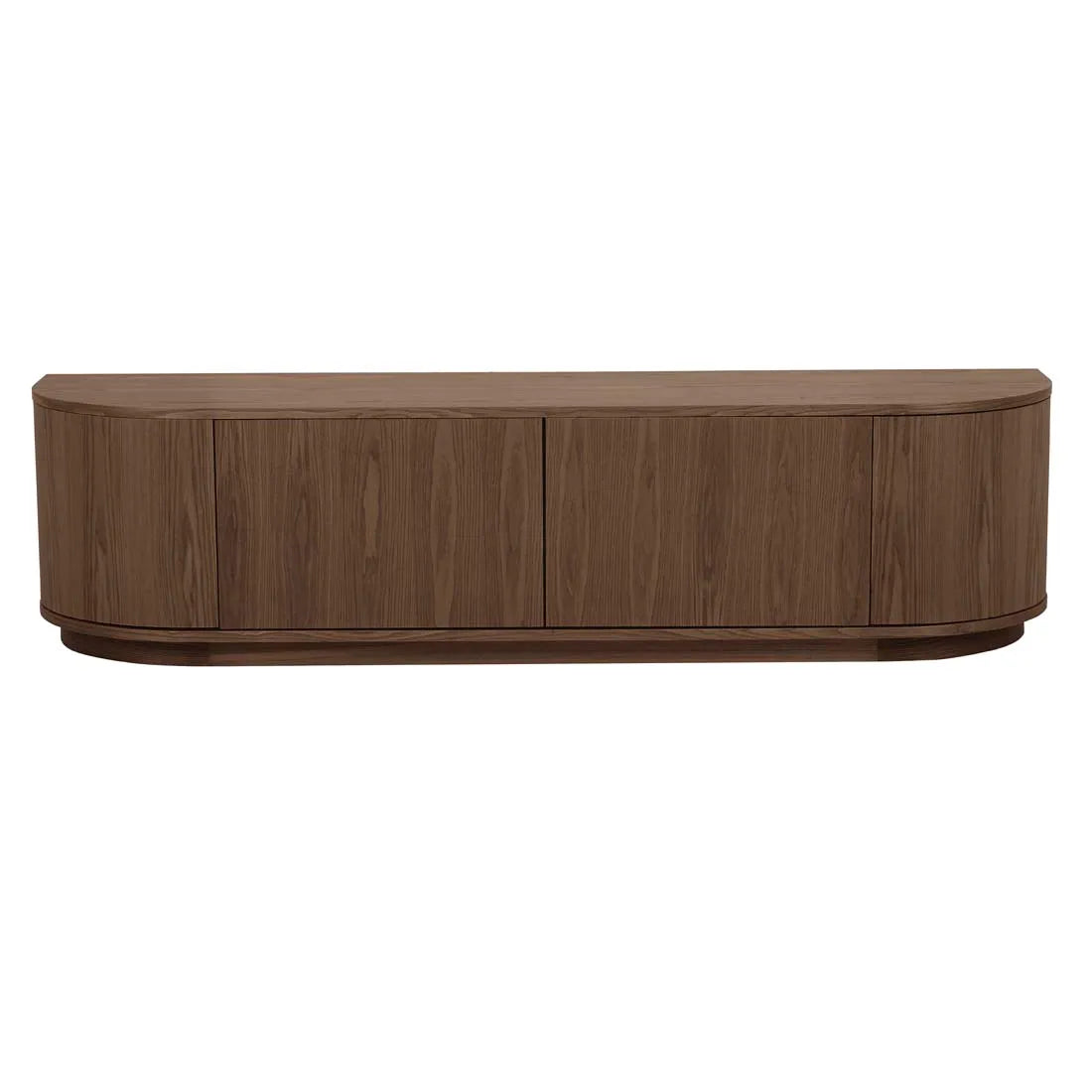 Oberon Crescent Entertainment Unit Smoked Ash 1800mm