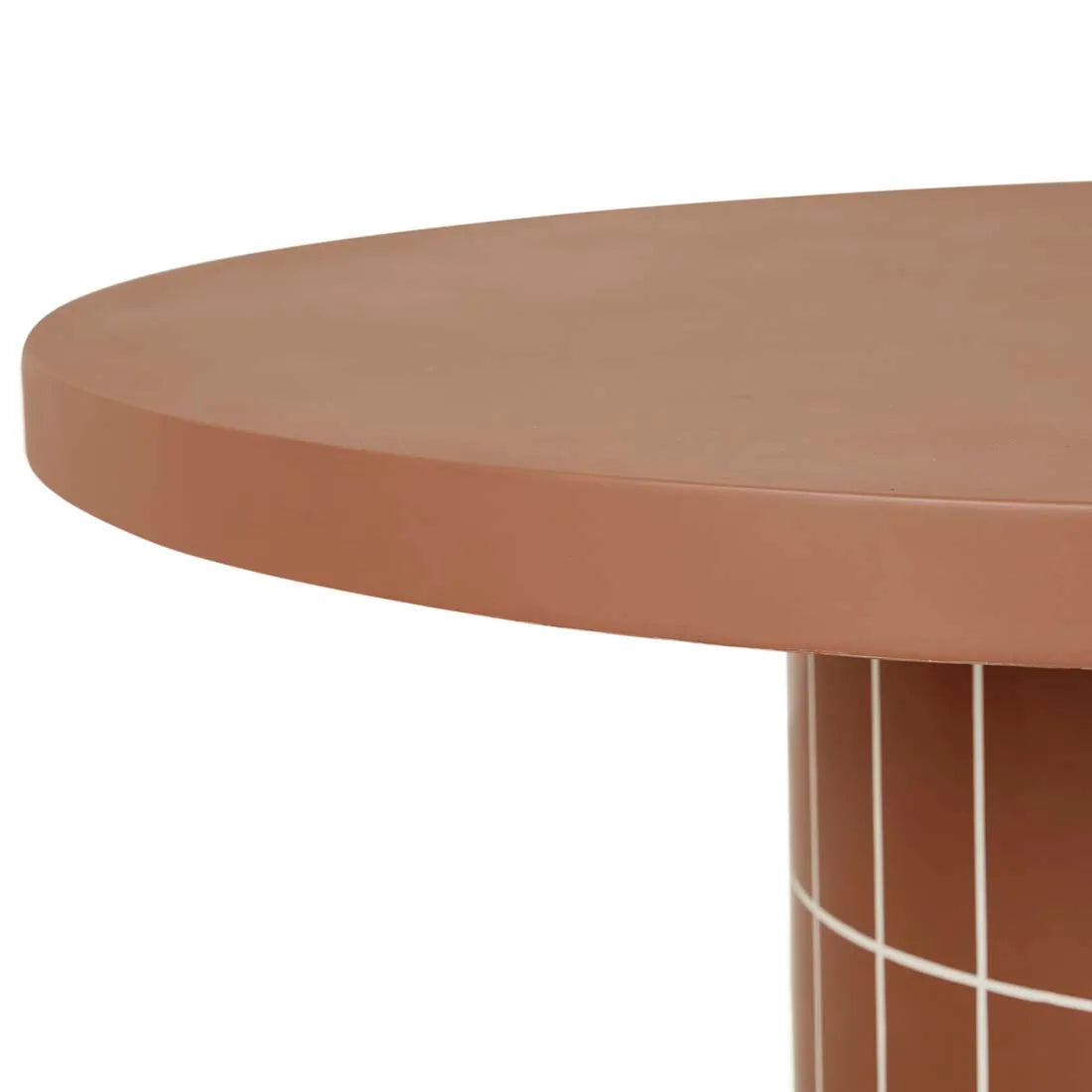 Seville Tile Dining Table Round Red Glaze