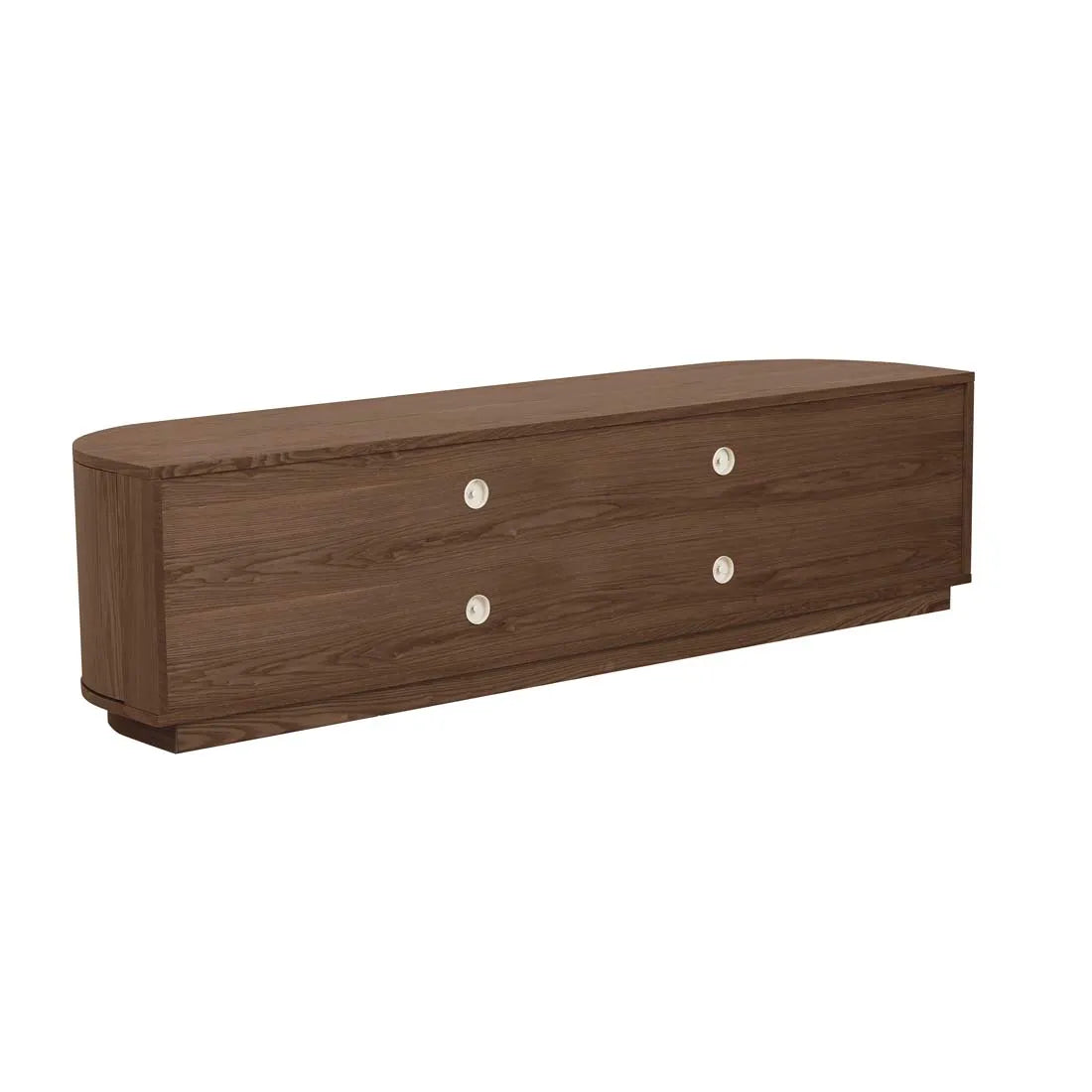 Oberon Crescent Entertainment Unit Smoked Ash 1800mm