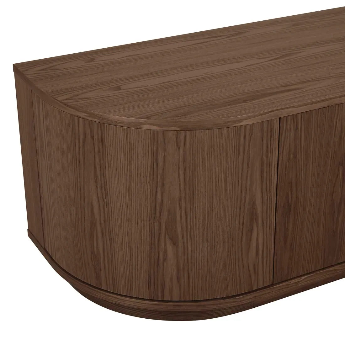 Oberon Crescent Entertainment Unit Smoked Ash 1800mm