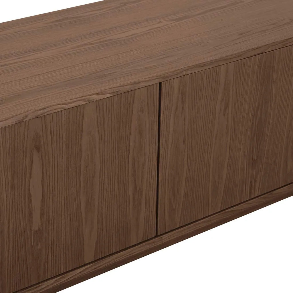 Oberon Crescent Entertainment Unit Smoked Ash 1800mm