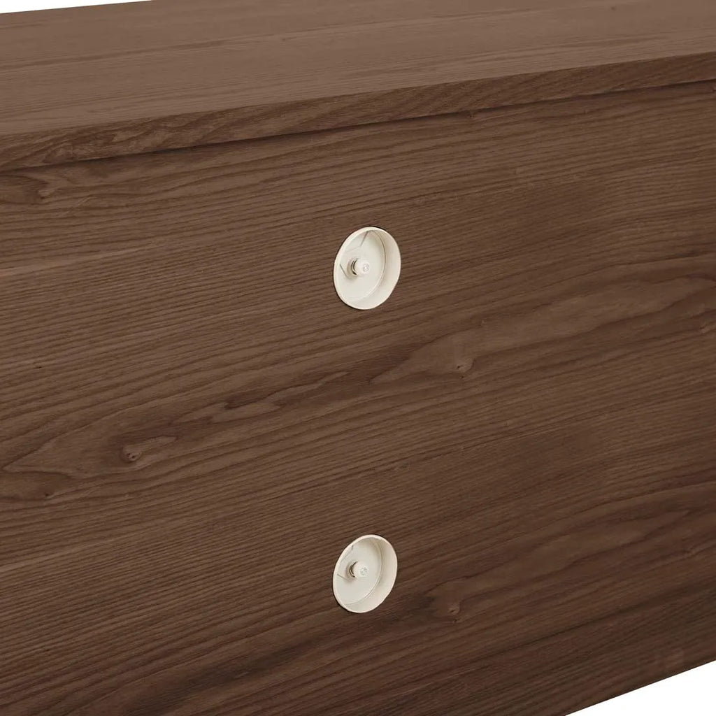 Oberon Crescent Entertainment Unit Smoked Ash 1800mm