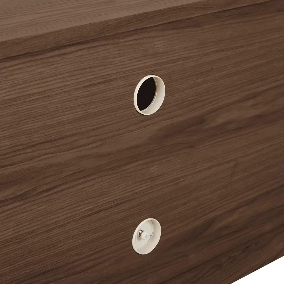 Oberon Crescent Entertainment Unit Smoked Ash 1800mm