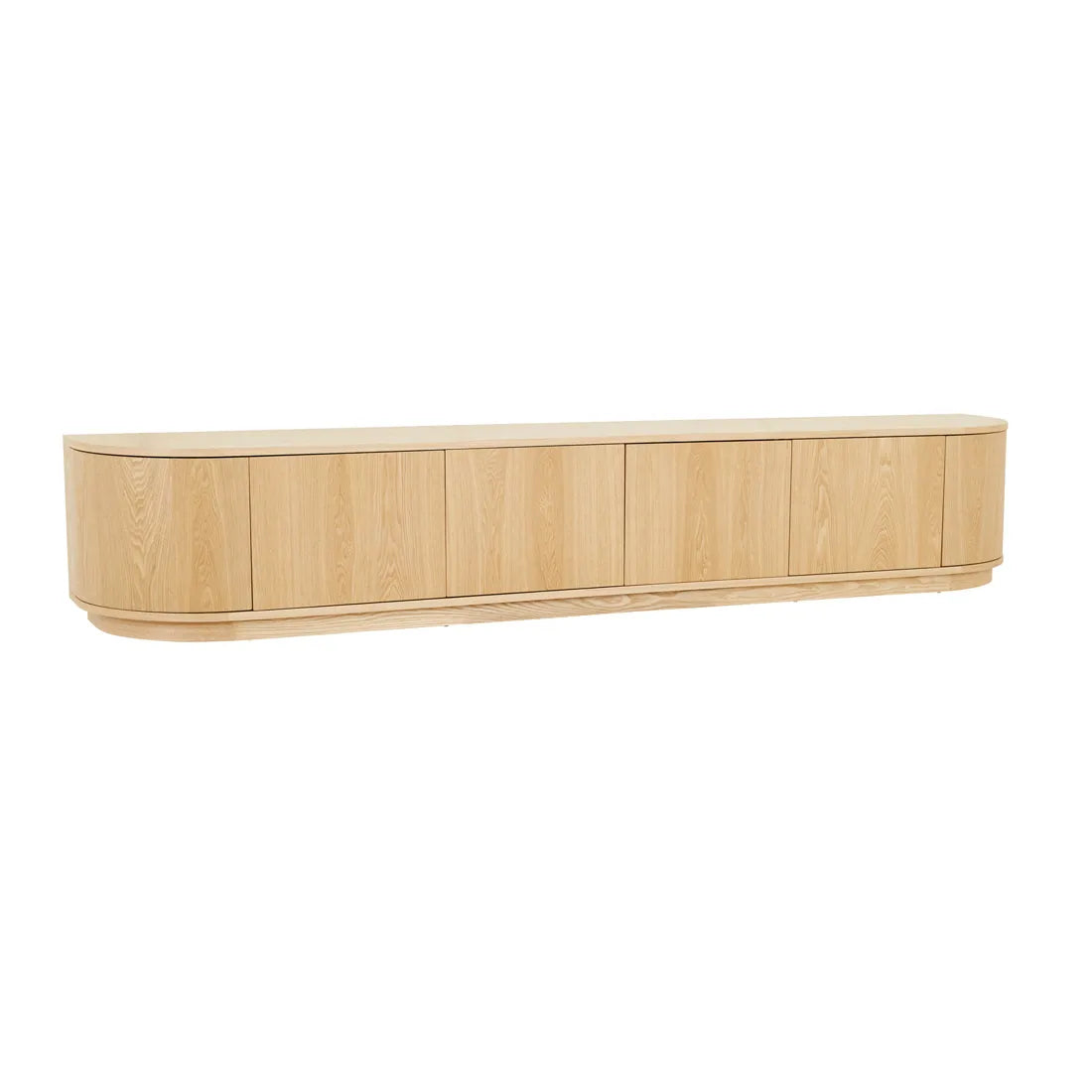 Oberon Crescent Entertainment Unit Natural 2580mm