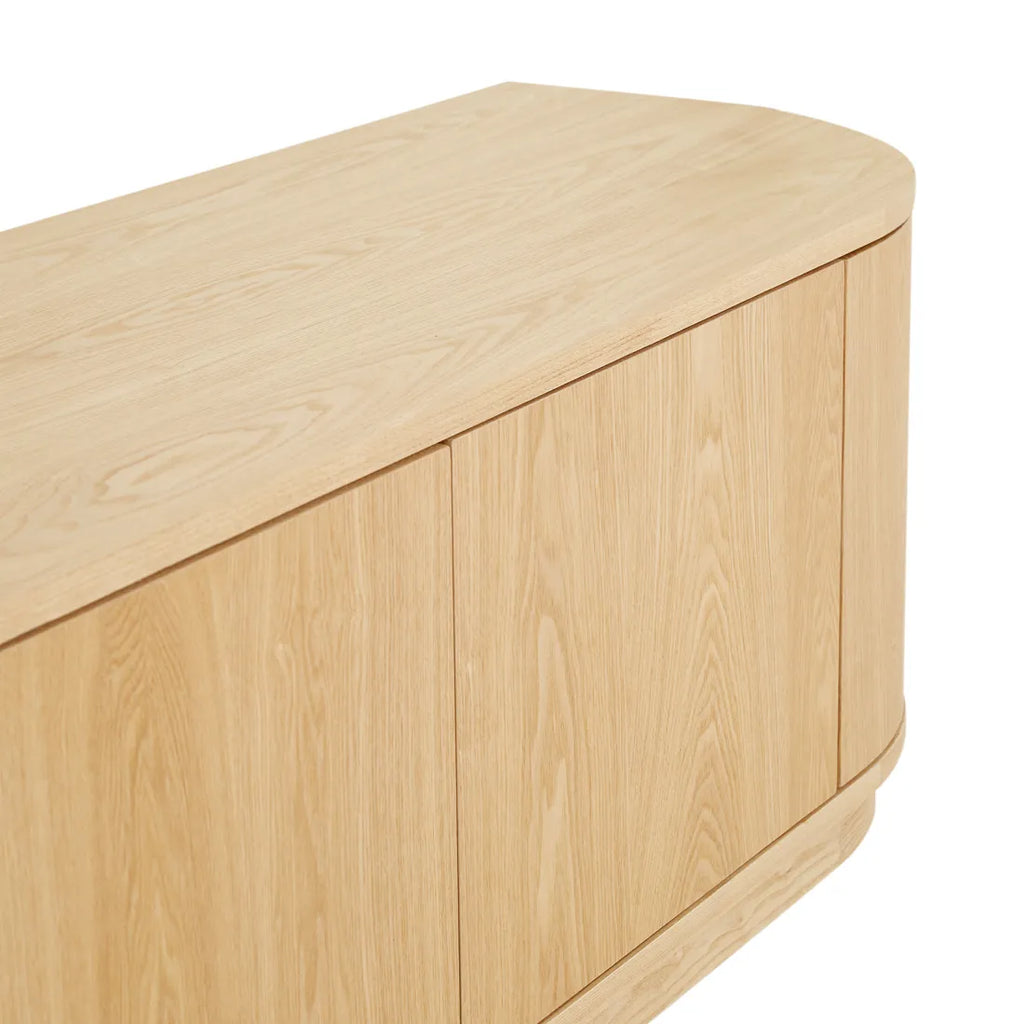 Oberon Crescent Entertainment Unit Natural 2580mm