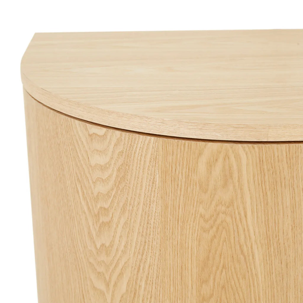 Oberon Crescent Entertainment Unit Natural 2580mm