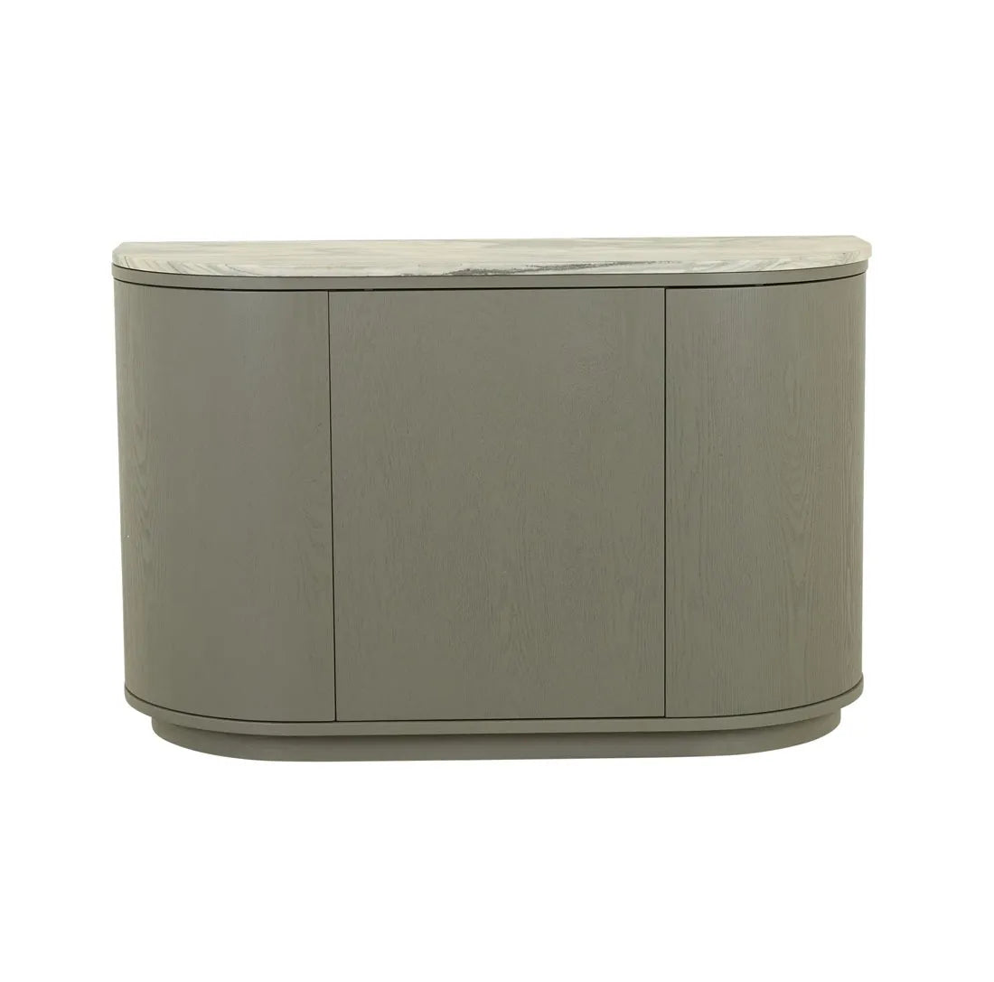 Oberon Crescent Marble Storage Unit Thyme