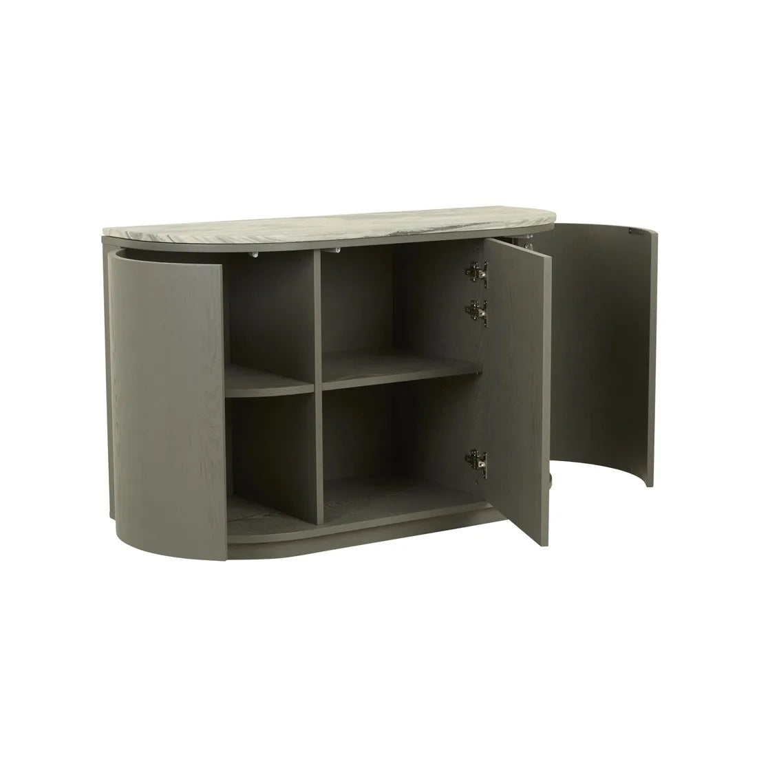 Oberon Crescent Marble Storage Unit Thyme